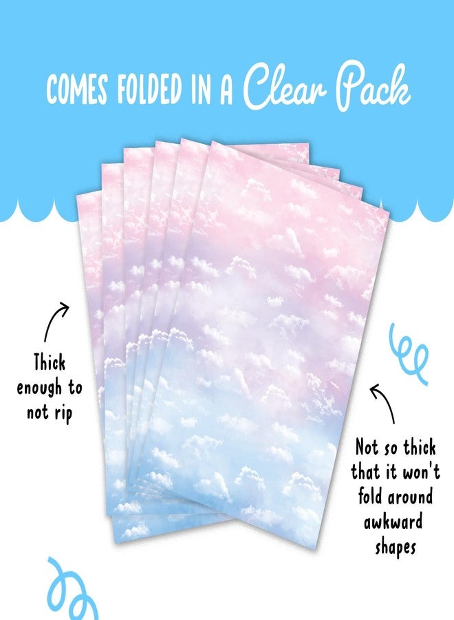 CENTRAL 23 - Wrapping Paper - Pink and Blue Sky - 6 Sheets of Birthday Gift Wrap - New Baby Girls - Children - Recyclable - Image 4